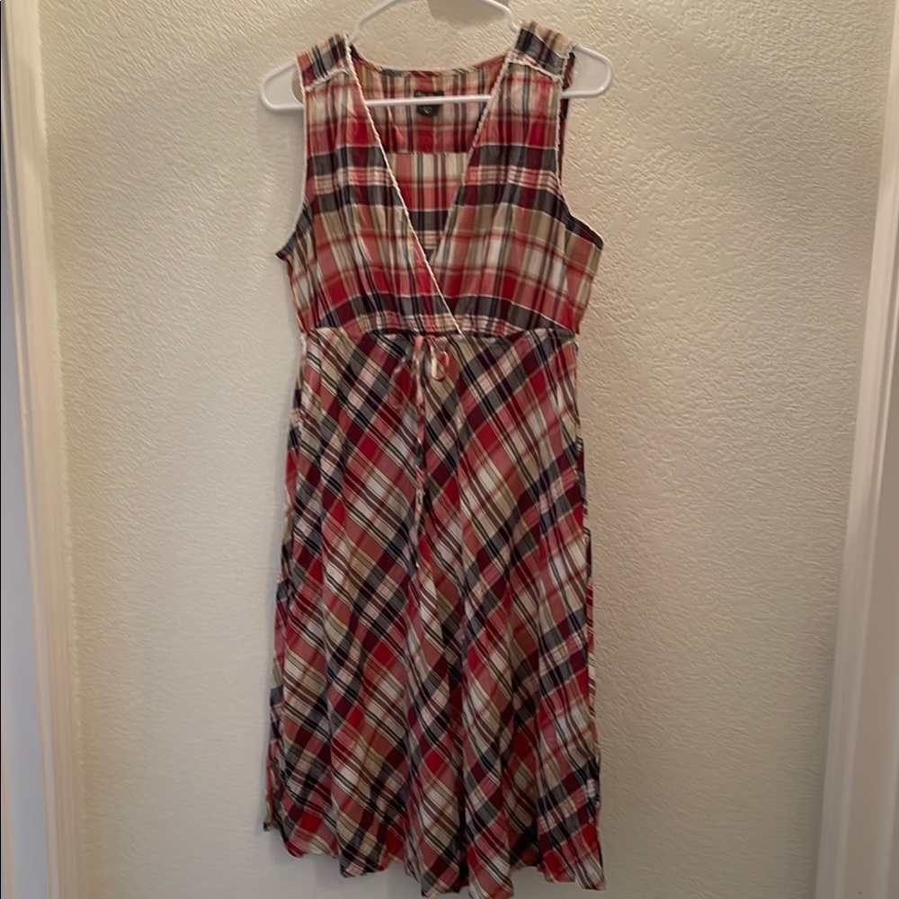 Eddie Bauer Plaid Sleeveless Dress size 10
